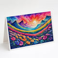 Petunias in Color Greeting Cards Pack of 8 Blank Cards with Envelopes Whimsical A7 Size 5x7