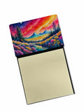 Yarrow in Color Watercolor Sticky Note Holder Refillable Dispenser Desk Accessory 3x3 Pad Gift