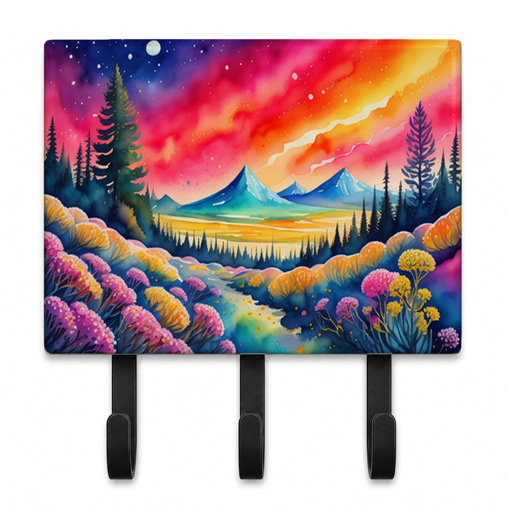 Yarrow in Color Leash or Key Holder Wall Hooks, Coat Rack Wall Mount, for Hanging Keys, Towels, Aprons, Leashes