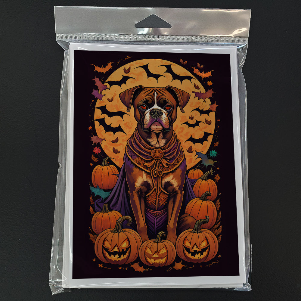 Boxer Witchy Halloween Greeting Cards Pack of 8 Blank Cards with Envelopes Whimsical A7 Size 5x7