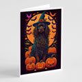Boykin Spaniel Witchy Halloween Greeting Cards Pack of 8 Blank Cards with Envelopes Whimsical A7 Size 5x7