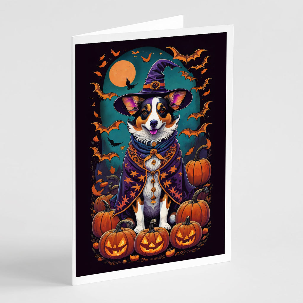 Corgi Witchy Halloween Greeting Cards Pack of 8 Blank Cards with Envelopes Whimsical A7 Size 5x7