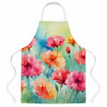 Carnations in Watercolor Apron Cooking Kitchen Server Baking Crafts Gardening for Adult Women Men, Unisex, Large, Multicolor
