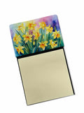Daffodils in Watercolor Watercolor Sticky Note Holder Refillable Dispenser Desk Accessory 3x3 Pad Gift