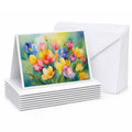Freesias in Watercolor Greeting Cards Pack of 8 Blank Cards with Envelopes Whimsical A7 Size 5x7