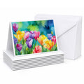 Freesias in Watercolor Greeting Cards Pack of 8 Blank Cards with Envelopes Whimsical A7 Size 5x7