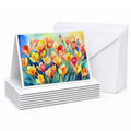 Freesias in Watercolor Greeting Cards Pack of 8 Blank Cards with Envelopes Whimsical A7 Size 5x7