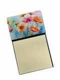 Gerbera Daisies in Watercolor Watercolor Sticky Note Holder Refillable Dispenser Desk Accessory 3x3 Pad Gift