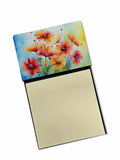 Gerbera Daisies in Watercolor Watercolor Sticky Note Holder Refillable Dispenser Desk Accessory 3x3 Pad Gift