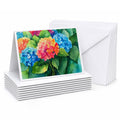 Hydrangeas in Watercolor Greeting Cards Pack of 8 Blank Cards with Envelopes Whimsical A7 Size 5x7