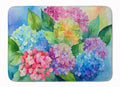 Hydrangeas in Watercolor Memory Foam Kitchen Mat Machine Washable Anti-Fatigue Cushion Comfort Bath or Kitchen Rug