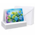 Hydrangeas in Watercolor Greeting Cards Pack of 8 Blank Cards with Envelopes Whimsical A7 Size 5x7