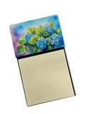 Hydrangeas in Watercolor Watercolor Sticky Note Holder Refillable Dispenser Desk Accessory 3x3 Pad Gift