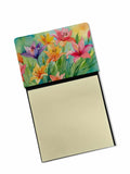 Lilies in Watercolor Watercolor Sticky Note Holder Refillable Dispenser Desk Accessory 3x3 Pad Gift