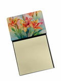 Lilies in Watercolor Watercolor Sticky Note Holder Refillable Dispenser Desk Accessory 3x3 Pad Gift