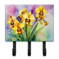 Orchids in Watercolor Leash or Key Holder Wall Hooks, Coat Rack Wall Mount, for Hanging Keys, Towels, Aprons, Leashes