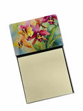 Orchids in Watercolor Watercolor Sticky Note Holder Refillable Dispenser Desk Accessory 3x3 Pad Gift