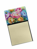 Peonies in Watercolor Watercolor Sticky Note Holder Refillable Dispenser Desk Accessory 3x3 Pad Gift