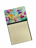 Orchids in Watercolor Watercolor Sticky Note Holder Refillable Dispenser Desk Accessory 3x3 Pad Gift