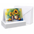 Sunflowers in Watercolor Greeting Cards Pack of 8 Blank Cards with Envelopes Whimsical A7 Size 5x7