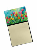 Tulips in Watercolor Watercolor Sticky Note Holder Refillable Dispenser Desk Accessory 3x3 Pad Gift