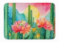 Arizona Saguaro Cactus Blossom in Watercolor Memory Foam Kitchen Mat Machine Washable Anti-Fatigue Cushion Comfort Bath or Kitchen Rug