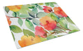 Connecticut Mountain Laurels in Watercolor Cutting Board Tempered Glass Kitchen Cutting Surface, Heat Resistant Chopping, Non-Slip Feet, Food Prep & Serving