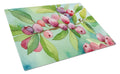 Connecticut Mountain Laurels in Watercolor Cutting Board Tempered Glass Kitchen Cutting Surface, Heat Resistant Chopping, Non-Slip Feet, Food Prep & Serving
