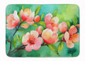 Delaware Peach Blossom in Watercolor Memory Foam Kitchen Mat Machine Washable Anti-Fatigue Cushion Comfort Bath or Kitchen Rug