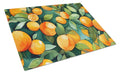 Florida Orange Blossom in Watercolor Cutting Board Tempered Glass Kitchen Cutting Surface, Heat Resistant Chopping, Non-Slip Feet, Food Prep & Serving