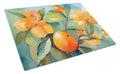 Florida Orange Blossom in Watercolor Cutting Board Tempered Glass Kitchen Cutting Surface, Heat Resistant Chopping, Non-Slip Feet, Food Prep & Serving