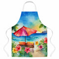 Hawaii Hawaiian Hibiscus in Watercolor Apron Cooking Kitchen Server Baking Crafts Gardening for Adult Women Men, Unisex, Large, Multicolor