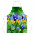 Illinois Violet in Watercolor Apron Cooking Kitchen Server Baking Crafts Gardening for Adult Women Men, Unisex, Large, Multicolor