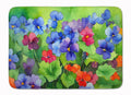 Illinois Violet in Watercolor Memory Foam Kitchen Mat Machine Washable Anti-Fatigue Cushion Comfort Bath or Kitchen Rug