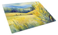 Kentucky Goldenrod in Watercolor Cutting Board Tempered Glass Kitchen Cutting Surface, Heat Resistant Chopping, Non-Slip Feet, Food Prep & Serving