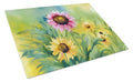 Kentucky Goldenrod in Watercolor Cutting Board Tempered Glass Kitchen Cutting Surface, Heat Resistant Chopping, Non-Slip Feet, Food Prep & Serving