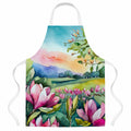 Louisiana Magnolias in Watercolor Apron Cooking Kitchen Server Baking Crafts Gardening for Adult Women Men, Unisex, Large, Multicolor
