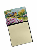 Louisiana Magnolias in Watercolor Watercolor Sticky Note Holder Refillable Dispenser Desk Accessory 3x3 Pad Gift