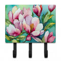 Louisiana Magnolias in Watercolor Leash or Key Holder Wall Hooks, Coat Rack Wall Mount, for Hanging Keys, Towels, Aprons, Leashes
