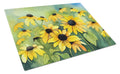 Maryland Black-Eyed Susans in Watercolor Cutting Board Tempered Glass Kitchen Cutting Surface, Heat Resistant Chopping, Non-Slip Feet, Food Prep & Serving