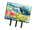 Massachusetts Mayflowers in Watercolor Leash or Key Holder Wall Hooks, Coat Rack Wall Mount, for Hanging Keys, Towels, Aprons, Leashes