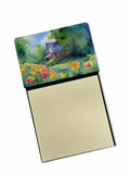 Massachusetts Mayflowers in Watercolor Watercolor Sticky Note Holder Refillable Dispenser Desk Accessory 3x3 Pad Gift