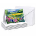 Massachusetts Mayflowers in Watercolor Greeting Cards Pack of 8 Blank Cards with Envelopes Whimsical A7 Size 5x7