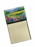 Massachusetts Mayflowers in Watercolor Watercolor Sticky Note Holder Refillable Dispenser Desk Accessory 3x3 Pad Gift