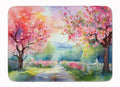 Michigan Apple Blossoms in Watercolor Memory Foam Kitchen Mat Machine Washable Anti-Fatigue Cushion Comfort Bath or Kitchen Rug