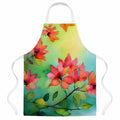 Missouri Hawthorns in Watercolor Apron Cooking Kitchen Server Baking Crafts Gardening for Adult Women Men, Unisex, Large, Multicolor