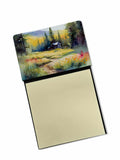 Montana Bitterroot in Watercolor Watercolor Sticky Note Holder Refillable Dispenser Desk Accessory 3x3 Pad Gift