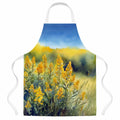 Nebraska Goldenrod in Watercolor Apron Cooking Kitchen Server Baking Crafts Gardening for Adult Women Men, Unisex, Large, Multicolor