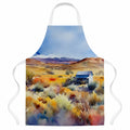 Nevada Sagebrush in Watercolor Apron Cooking Kitchen Server Baking Crafts Gardening for Adult Women Men, Unisex, Large, Multicolor