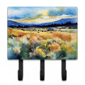 Nevada Sagebrush in Watercolor Leash or Key Holder Wall Hooks, Coat Rack Wall Mount, for Hanging Keys, Towels, Aprons, Leashes